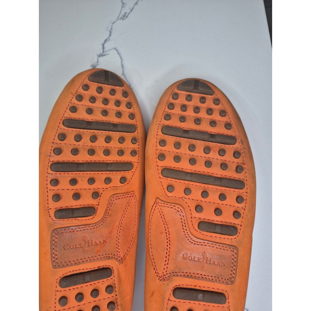 Cole Haan Orange Suede Leather‎ Driver Loafers Women's Size 11B Comfort Shoes - Picture 3 of 8